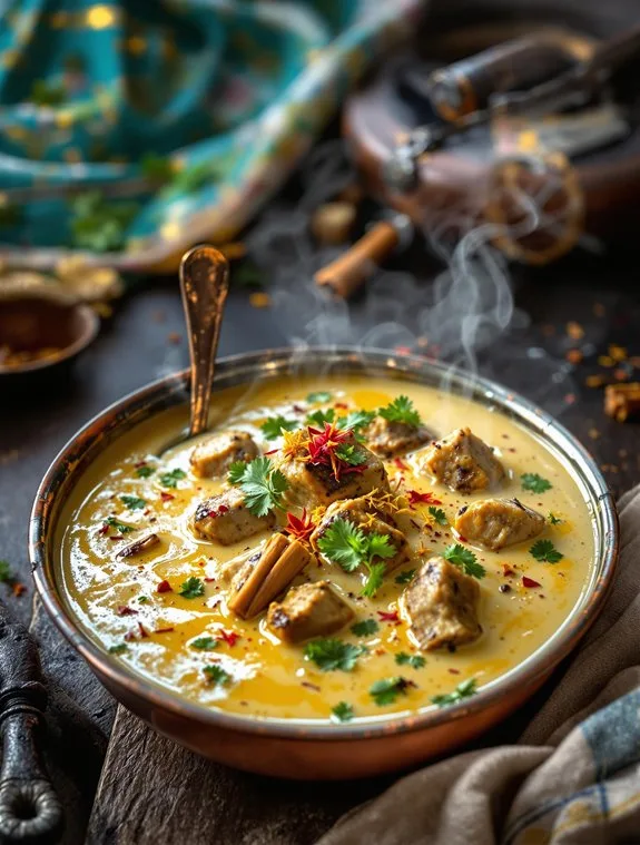 fragrant bengali lamb rezala preparation