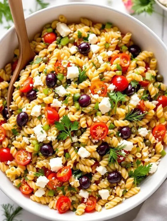 fresh mediterranean orzo salad