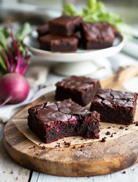 fudgy beetroot chocolate brownies