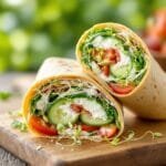 garden inspired veggie wraps made