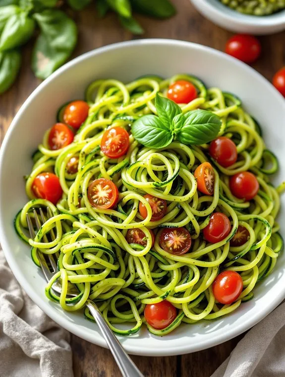 garden to fork zucchini noodles recipe