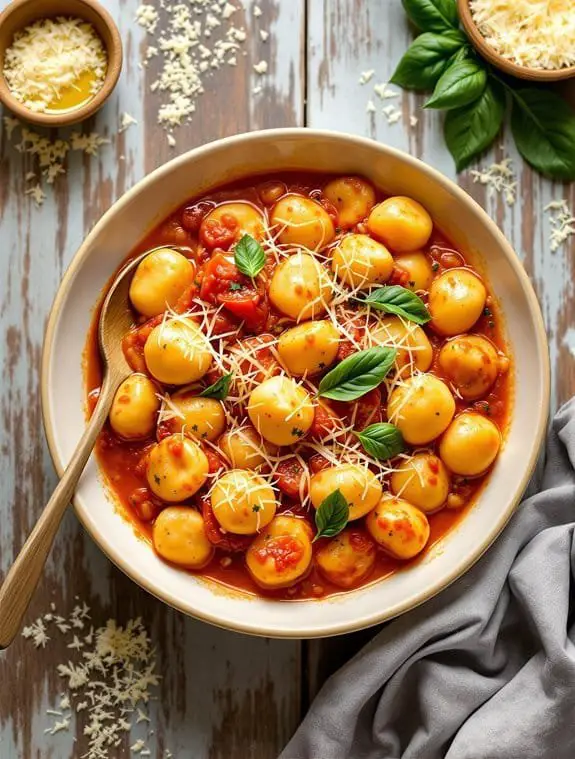 Creamy Italian Gnocchi Recipe With Rustic Tomato Sauce