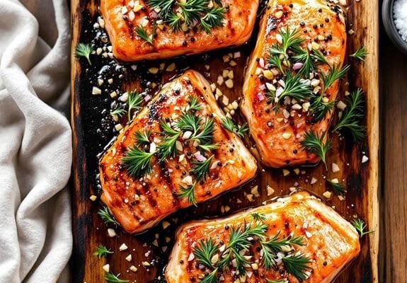 grilled cedar plank salmon