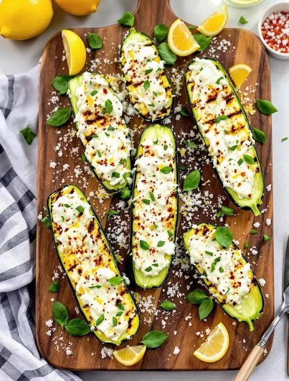 Mediterranean Grilled Zucchini Boats Recipe With Goat Cheese