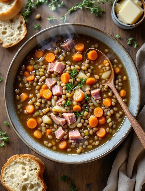 Ham & Lentil Soup Recipe
