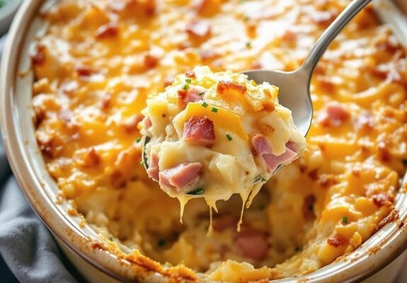 Slow-Cooked Ham & Potato Casserole Recipe