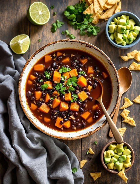 Sweet Potato Black Bean Soup Recipe