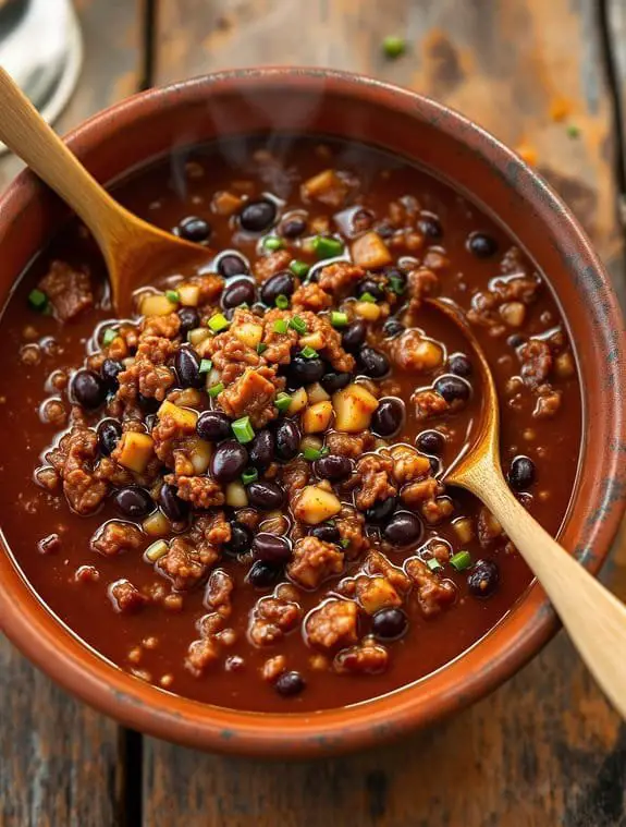 hearty easy black bean chili