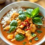 homemade thai panang curry