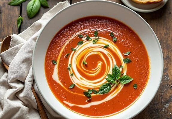homemade tomato basil soup