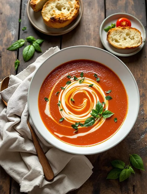Cozy Homemade Tomato Basil Soup Recipe