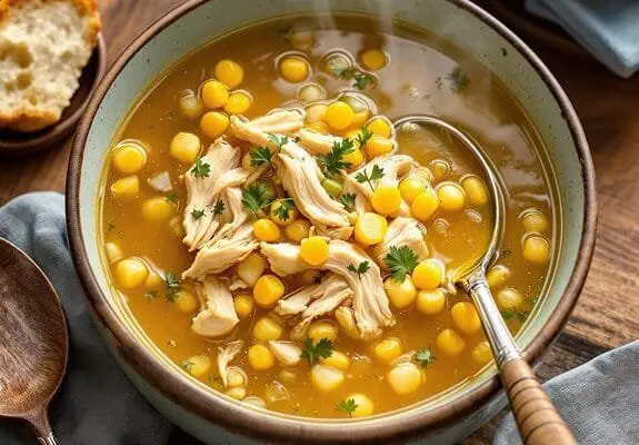 homestyle chicken corn soup