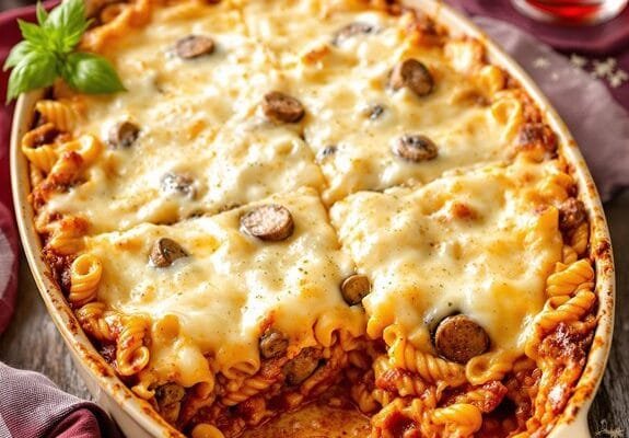 Italian Pizza Pasta Casserole Recipe