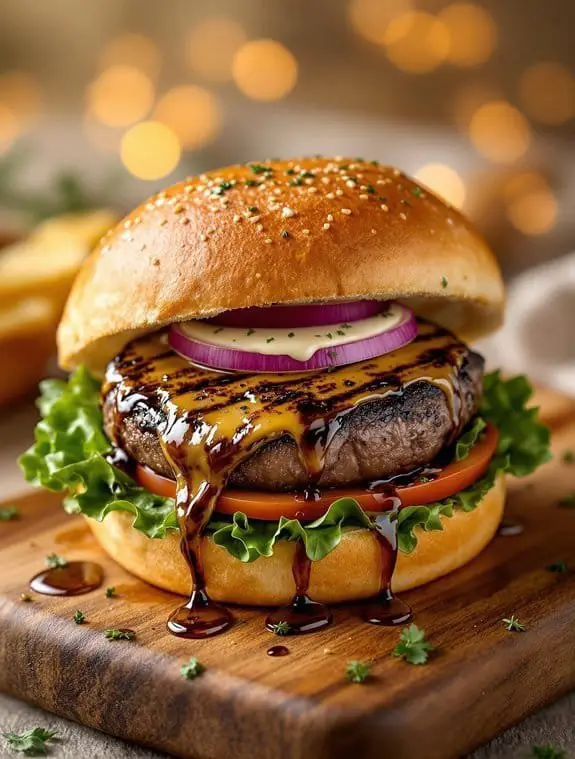 juicy balsamic mushroom burgers