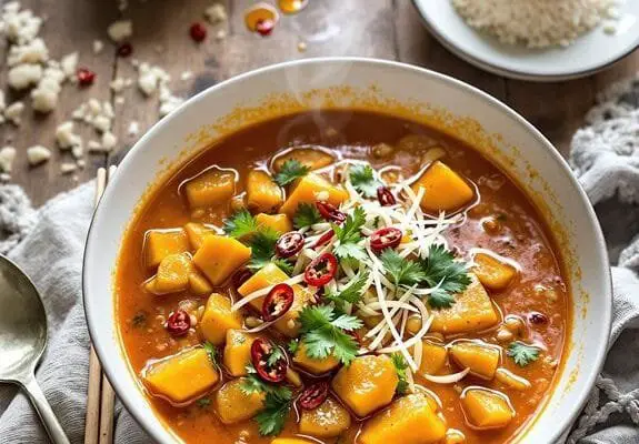 kabocha squash red curry