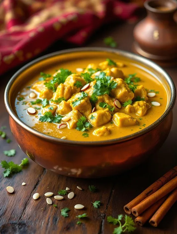 layered indian korma sauce
