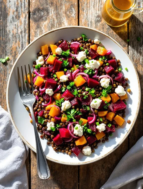 French Lentil & Roasted Beet Salad Recipe