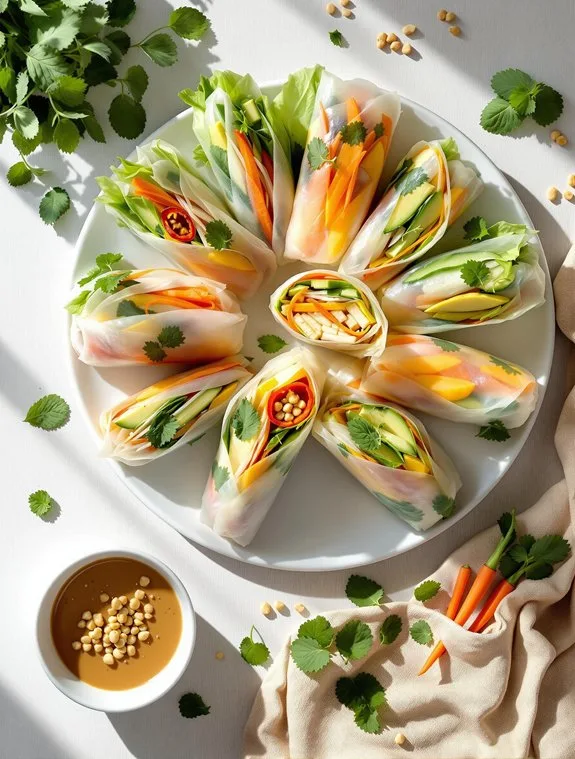 Vietnamese Spring Roll Recipe With Mango-Avocado