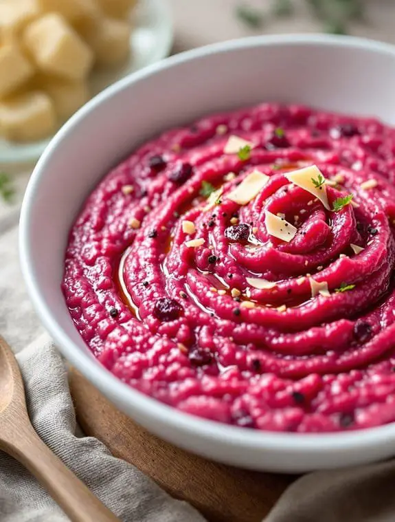 meditative pink beetroot risotto