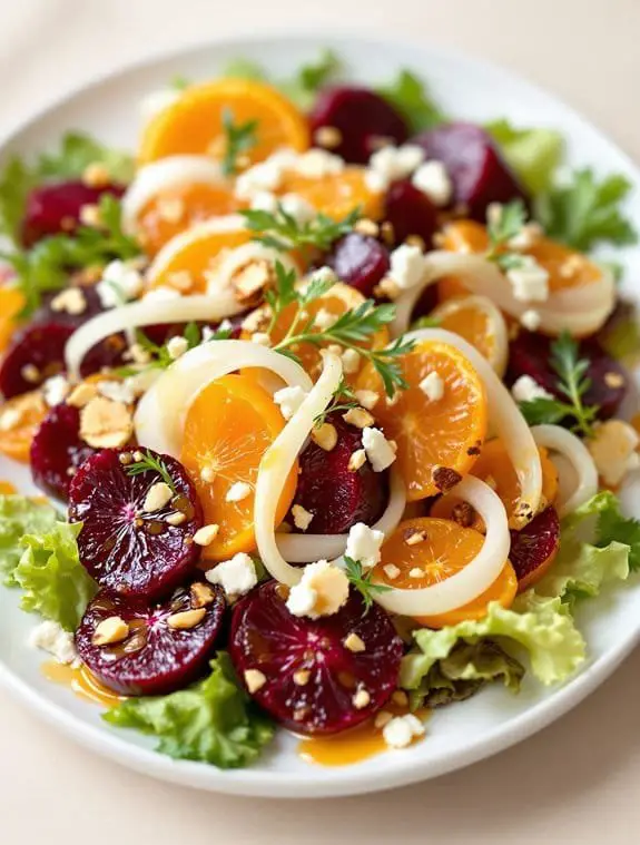 mediterranean beet and orange salad