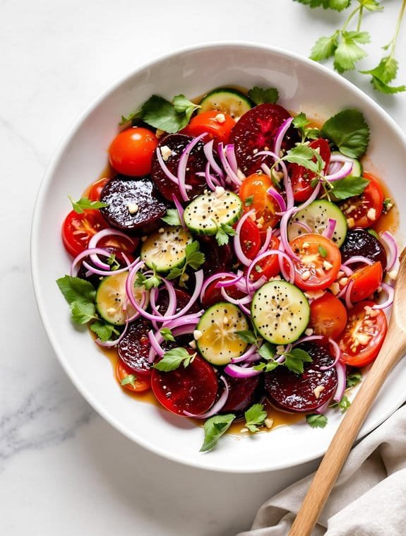 mediterranean beet tomato salad