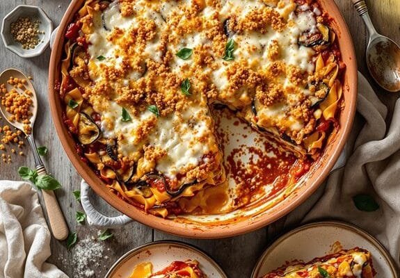 Rustic Mediterranean Eggplant Lasagna Recipe