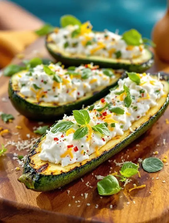 mediterranean grilled zucchini boats