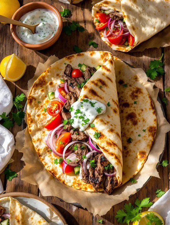 Authentic Mediterranean Lamb & Beef Gyros Recipe