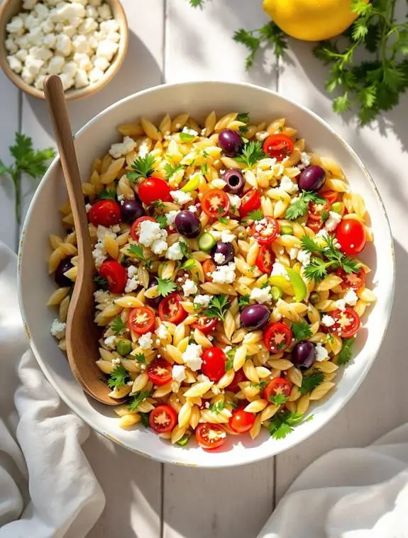 Fresh Mediterranean Orzo Summer Salad Recipe