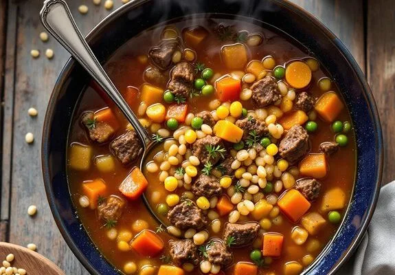 Hearty Homemade Beef & Barley Soup Recipe