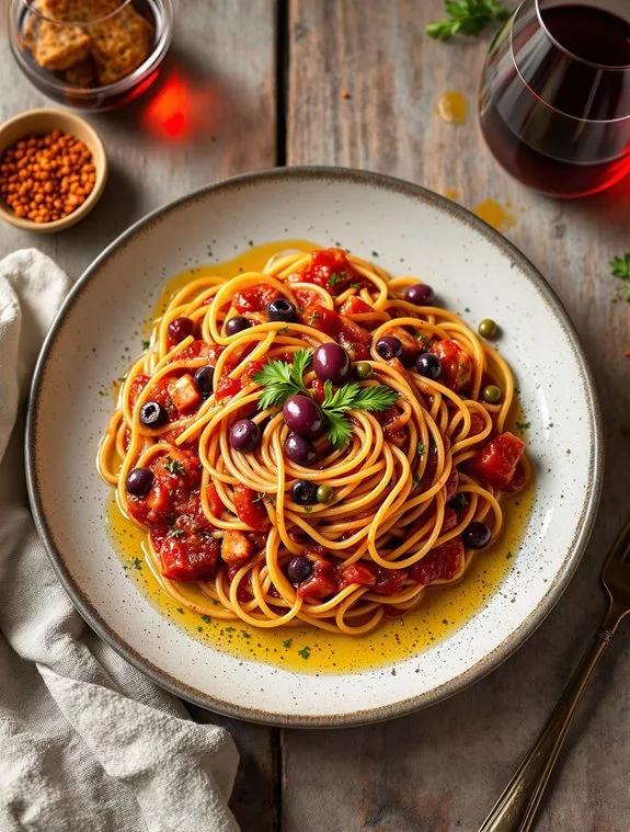 Bold & Briny Pasta Puttanesca Recipe From Italy