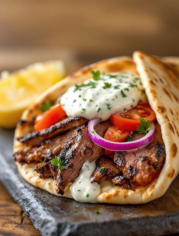 perfectly crafted mediterranean gyros