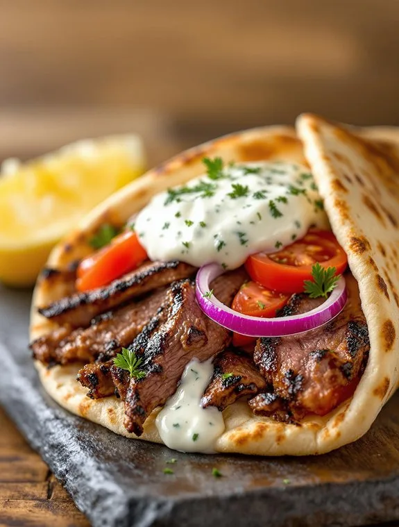 perfectly crafted mediterranean gyros