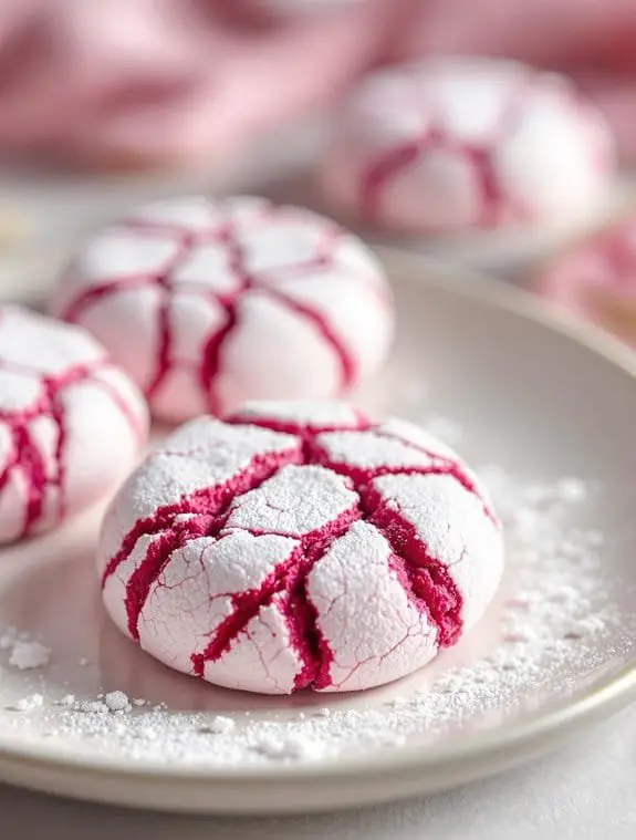 pink sparkly beetroot cookies