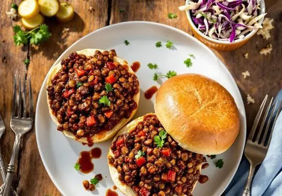 plant based lentil sloppy joes