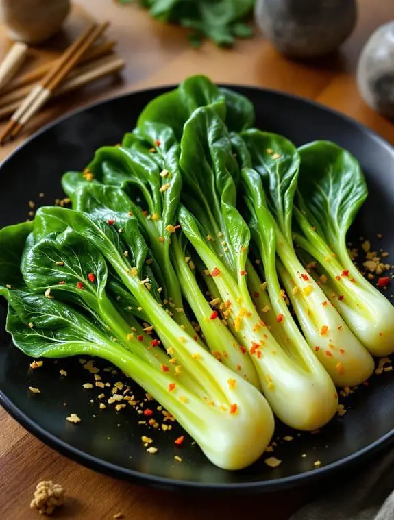 quick asian ginger garlic bok choy