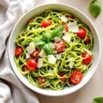quick zucchini pesto noodles