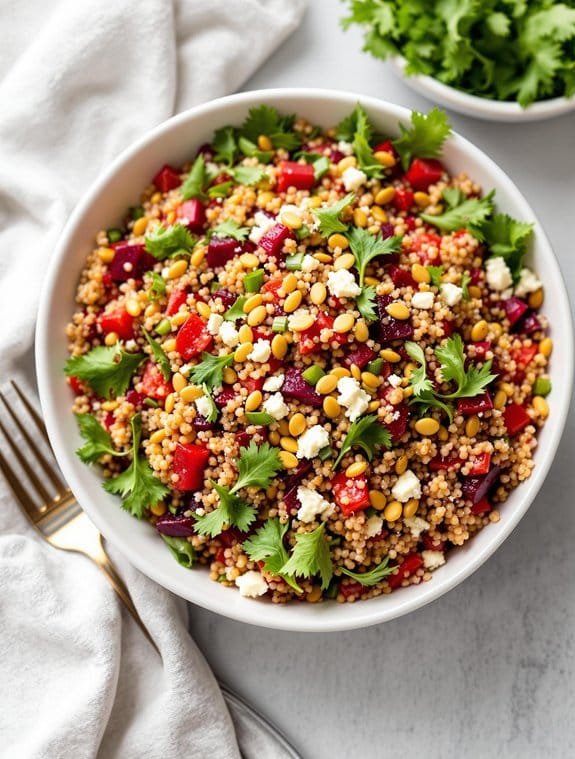 quinoa beet salad preparation instructions