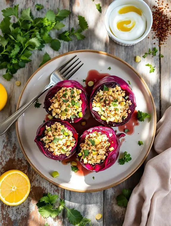 Mediterranean Quinoa-Stuffed Beets Recipe