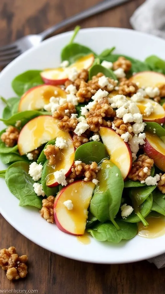 Refreshing and Flavorful Apple Spinach Salad