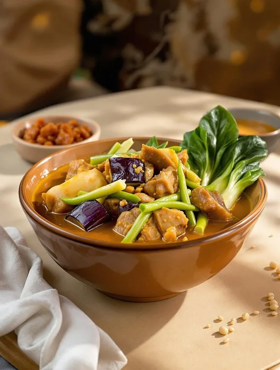 rich creamy kare kare preparation