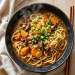 rich savory curry udon