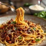 rustic italian spaghetti bolognese