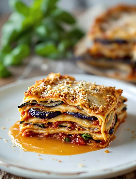 rustic mediterranean eggplant lasagna