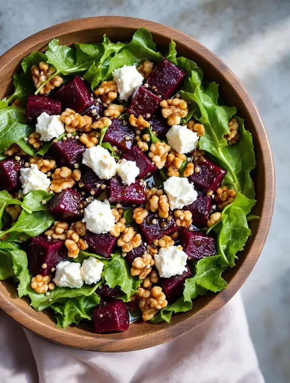 rustic salad with beetroot