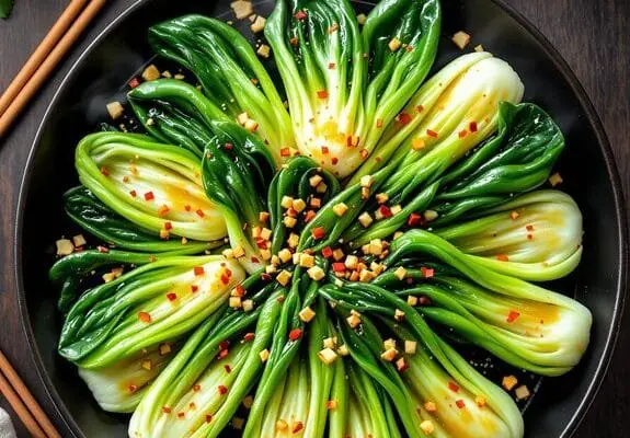 saut ed bok choy dish