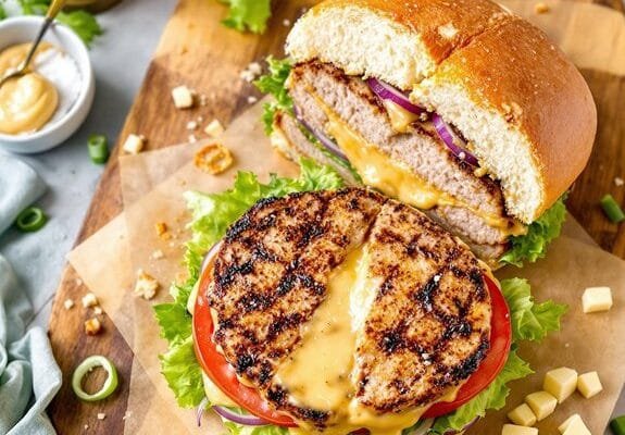 Juicy Gruyere-Stuffed Turkey Burger Recipe
