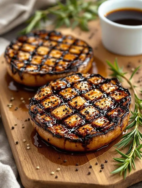 savory marinated portobello mushrooms