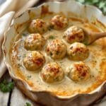 savory old world baked meatballs