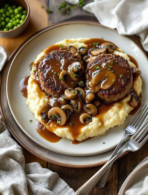 Juicy Homemade Salisbury Steak Recipe With Wine Gravy